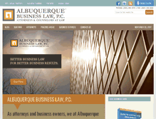 Tablet Screenshot of albuquerquebusinesslaw.com